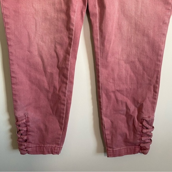 SOFT SURROUNDINGS Ultimate Denim Jacinto Cropped Pink Pull On Jeans Medium - Picture 4 of 10